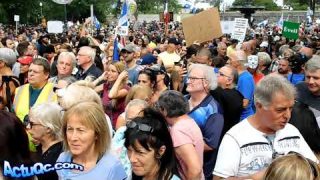 Intro avant les Discours, Marche pacifique contre le port du masque obligatoire aux enfants (Québec)