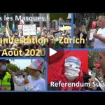 Manif du 29 août à ZURICH – pour NOS LIBERTÉS !