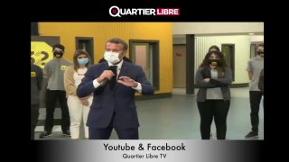 Quand Macron manque de s’étouffer devant des lycéens… à cause de son masque
