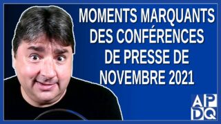 Moments marquants des conférences de presse de novembre 2021 au Québec