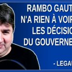 La venue de Rambo Gauthier n’a rien à voir avec les décisions du gouvernement. Dit Legault