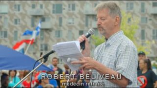 Discours de Robert Béliveau, porte-parole de Réinfo Covid Québec