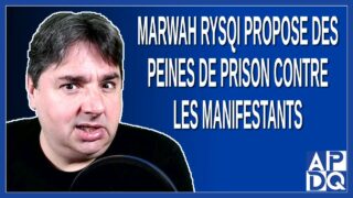 Marwah Rysqi propose des peine de prison contre les manifestants
