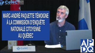 CeNC – Commission d’enquête nationale citoyenne – enseignant Marc-André Paquette témoigne