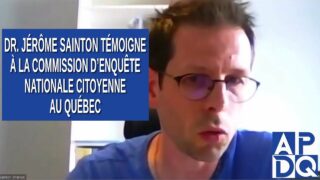 CeNC – Commission d’enquête nationale citoyenne – Docteur Jérôme Sainton témoigne censuré