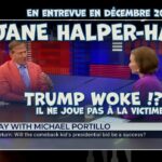 Jane Halper interviewer, fin de 2022, réfutant que Donald Trump joue la victime.