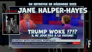 Jane Halper interviewer, fin de 2022, réfutant que Donald Trump joue la victime.