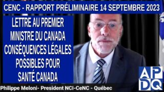CeNC – Lettre au premier ministre du Canada – Conséquences Légales Possibles pour Santé Canada
