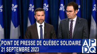 Les travailleurs québécois exigent respect et rémunération juste – 21 septembre 2023