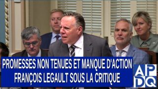 Promesses Non Tenues et Manque d’Action : Le Premier Ministre François Legault sous la Critique