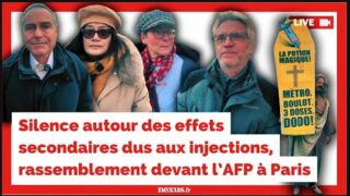 Silence autour des effets secondaires dus aux injections, rassemblement devant l’AFP à Paris