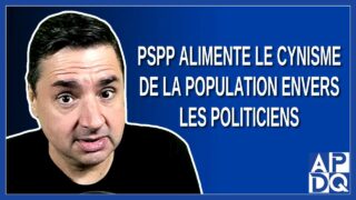PSPP alimente le cynisme de la population envers les politiciens