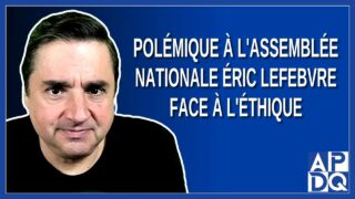 Polémique à l’Assemblée Nationale : Éric Lefebvre face à l’éthique