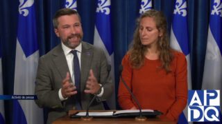 10 sept   Point de presse du QS avec GND et Christine Labrie