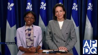 11 sept Point de presse du PLQ avec Cadet et Setlakwe