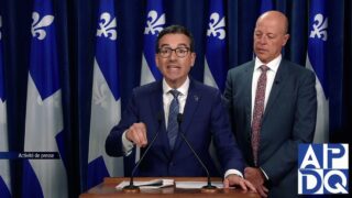 11 sept Point de Presse du PQ avec Paradis et Arseneau