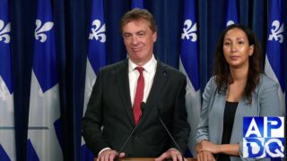 12 sept Point de presse du PLQ avec Tanguay et Rizqy