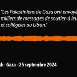 Les Palestiniens de Gaza solidaires du peuple libanais