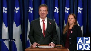 1 oct 2024   Point de presse du PLQ avec Tanguay et Dufour