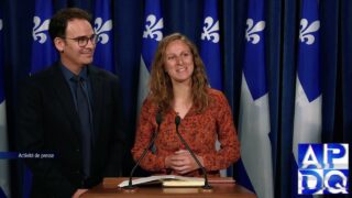 2 oct 2024 – Point de presse du QS avec Grandmont et Labrie