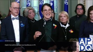 20 novembre Point de presse du PQ – Dépôt d’une pétition en appui aux travailleuses en CPE