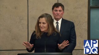 26 nov 2024 – Chrystia Freeland et Dominic LeBlanc réagissent à la menace de Trump