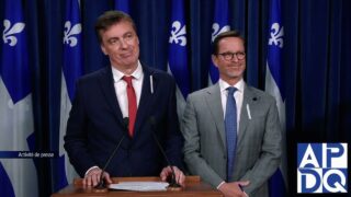 26 nov 2024 – Point de presse du PLQ avec Tanguay et Beauchemin