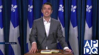 27 nov 2024 – Point de presse du PLQ avec Fortin