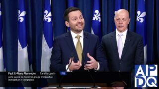 28 jan 2025 – Point de presse du PQ avec PSPP et Arseneau