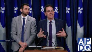 29 jan 2025 – Point de presse de QS avec Cliche Rivard et Grandmont