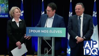 François Legault annonce la construction d’une école secondaire et réagit à l’investiture de Trump