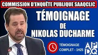 Commission d’enquête SAAQclic : Témoignage de Nikolas Ducharme