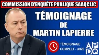 Commission d’enquête SAAQclic : Témoignage de Martin Lapierre