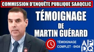Commission d’enquête SAAQclic Témoignage de Martin Guérard