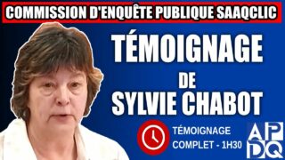 Commission d’enquête SAAQclic Témoignage de Sylvie Chabot