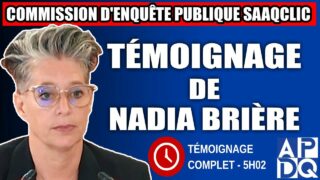Commission d’enquête SAAQclic : Témoignage de Nadia Brière