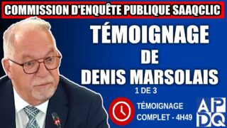 Commission d’enquête SAAQclic : Témoignage de Denis Marsolais (1e partie de 3)