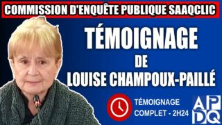 Commission d’enquête SAAQclic : Témoignage de Louise Champoux Paillé