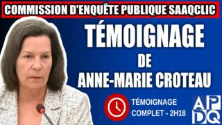 Commission d’enquête SAAQclic : Témoignage de Anne-Marie Croteau
