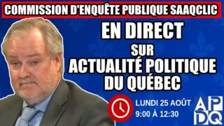 🔴 COMMISSION D’ENQUÊTE SAAQCLIC – 25 août 2025 (session du matin)