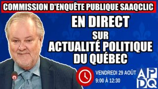 🔴 COMMISSION D’ENQUÊTE SAAQCLIC – 29 août 2025 (session du matin)