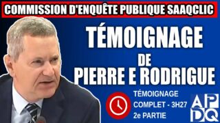 Commission d’enquête SAAQclic : Témoignage de Pierre E Rodrigue 2e partie