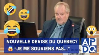 Nouvelle devise du Québec? 😱 “Je me souviens pas…”