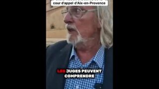 Didier Raoult s’exprime au micro de Nexus à la cour d’appel d’Aix-en-Provence