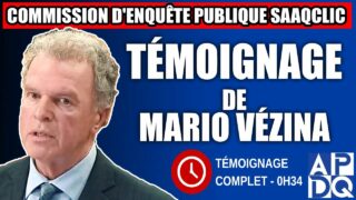 Commission d’enquête SAAQclic : Témoignage de Mario Vézina