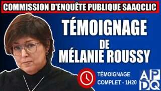 Commission d’enquête SAAQclic : Témoignage de Mélanie Roussy