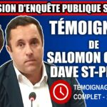 Commission d’enquête SAAQclic  : Témoignage de Salomon Gagné et Dave St Pierre Commission d’enquête SAAQclic  : Témoignage de Salomon Gagné et Dave St Pierre