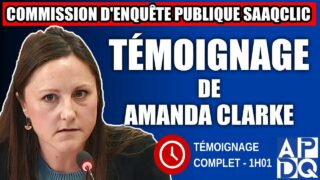 Commission d’enquête SAAQclic : Témoignage d’Amanda Clarke Commission d’enquête SAAQclic : Témoignage d’Amanda Clarke