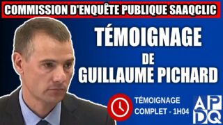 Commission d’enquête SAAQclic : Témoignage de Guillaume Pichard