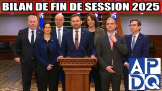 🧱 Fin de session 2025 : le PQ se pose en seul vrai contrepoids 🧱 Fin de session 2025 : le PQ se pose en seul vrai contrepoids